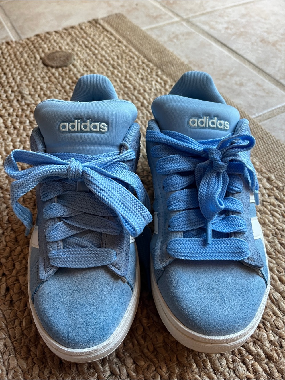 Adidas Grand Court Alpha '00s Sneakers in Glow Blue’